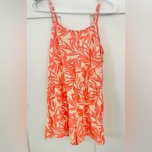 GIRLS JUMPER IN PALM DESIGN AND ORANGE